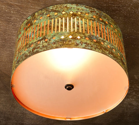 Ceiling Light - CFC, Slits design, Desert patina