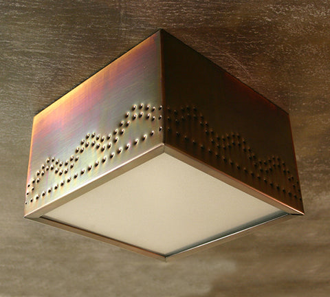 Ceiling Light - CFS, Santa Fe design, Iridescent patina