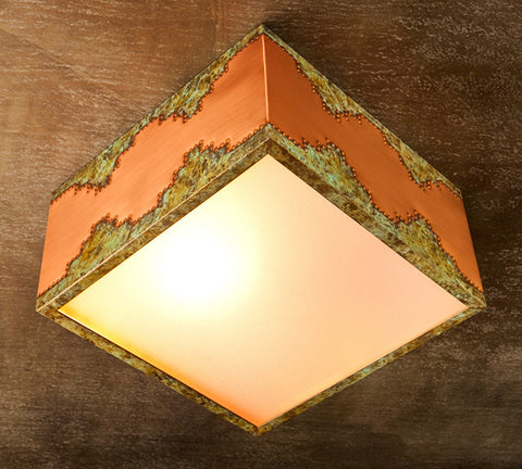 Ceiling Light - CFS,Mesa design, Desert-Natural Copper