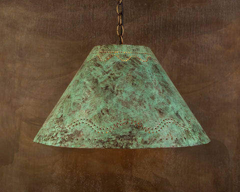 Lampshade - LS, Santa Fe design, Green patina